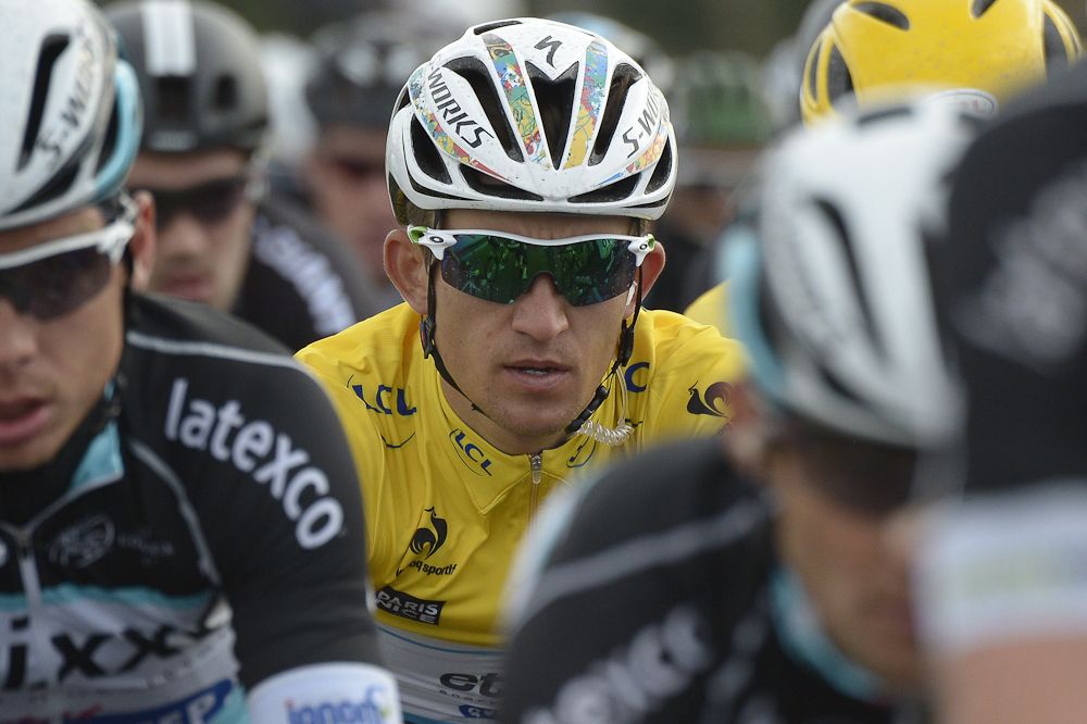 Michal Kwiatkowski in yellow.