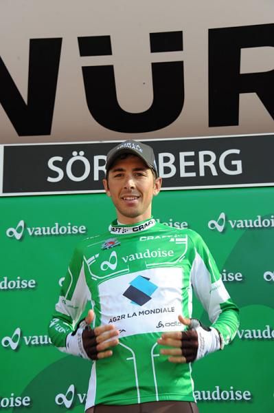 Matteo Montaguti (AG2R) on the podium