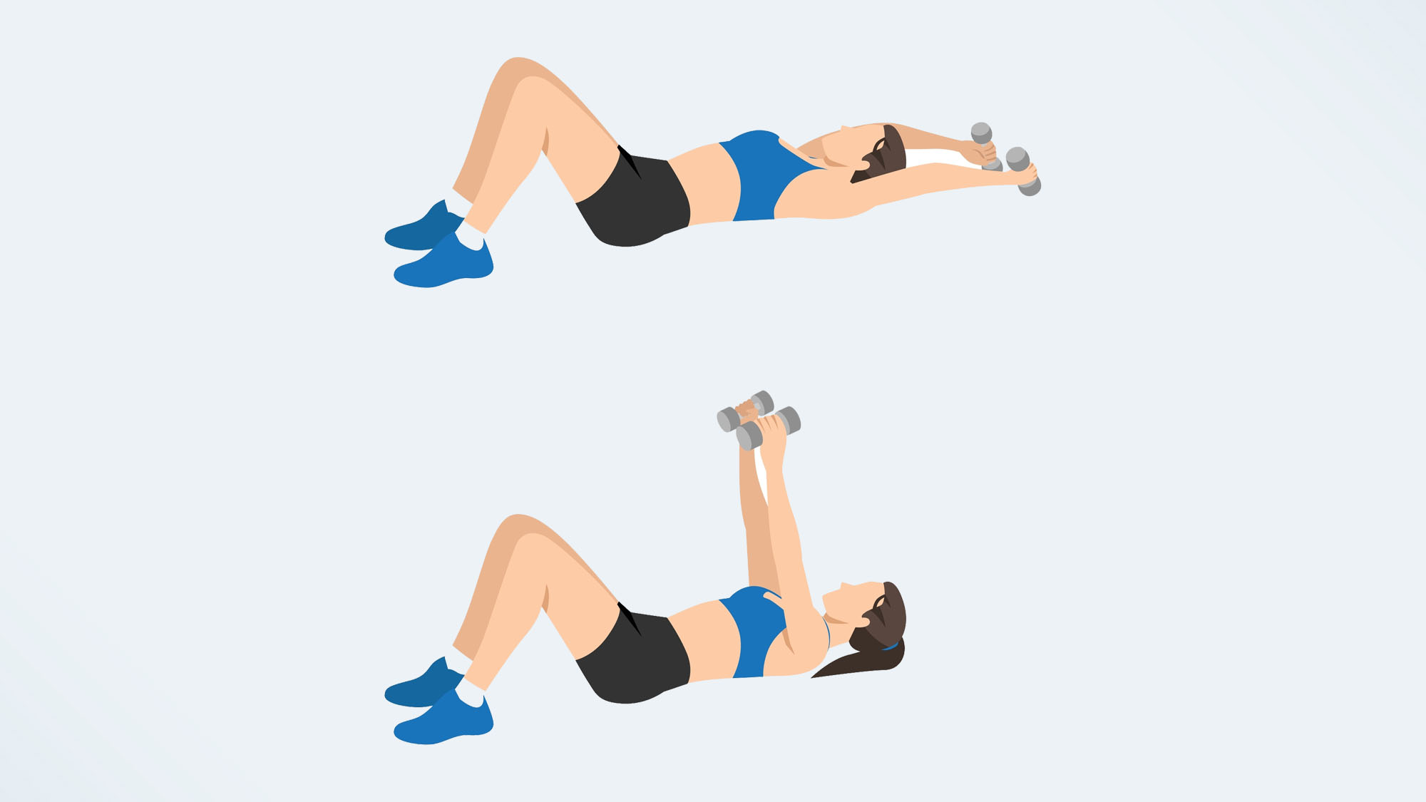 Elo of a woman doing dumbbell pulls