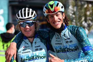 Alex Hoehn (L) with Wildlife Generation teammate Noah Granigan at Tour of Turkey