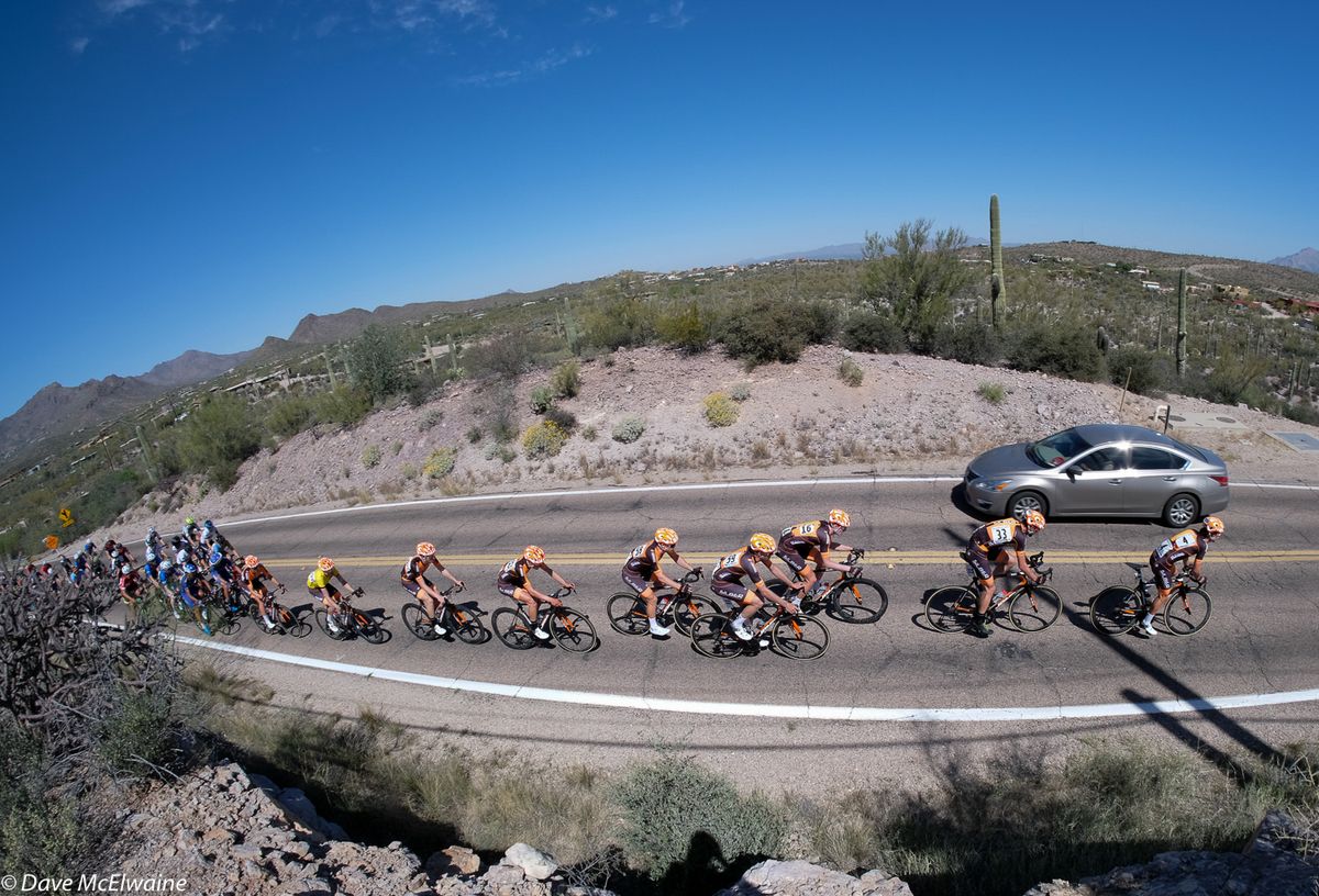 The Silber Team leading the chasers mid-race