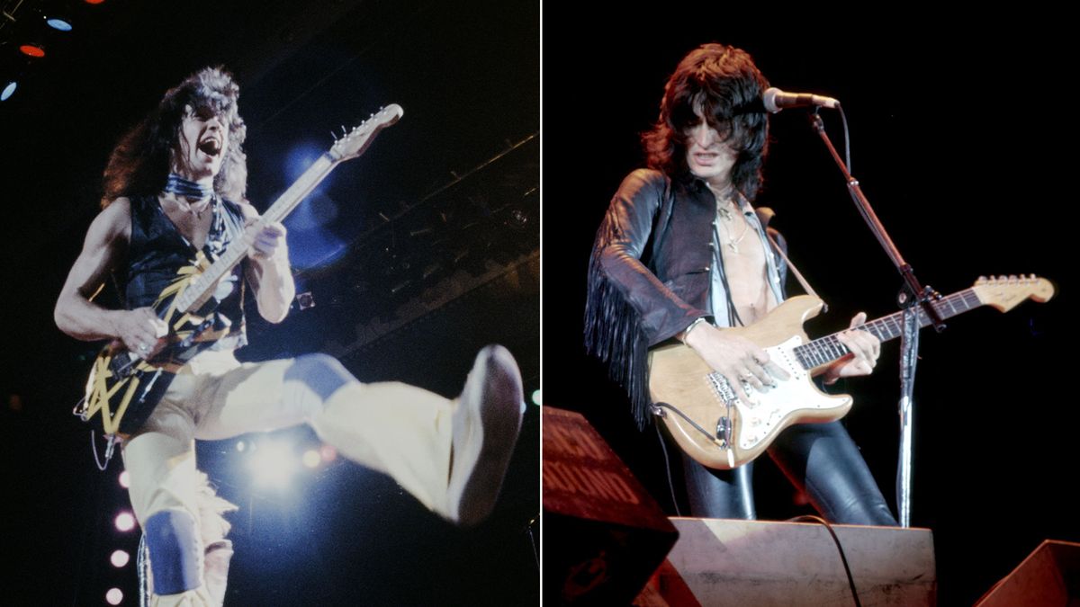 Eddie Van Halen and Joe Perry in 1979 and 1978, respectively