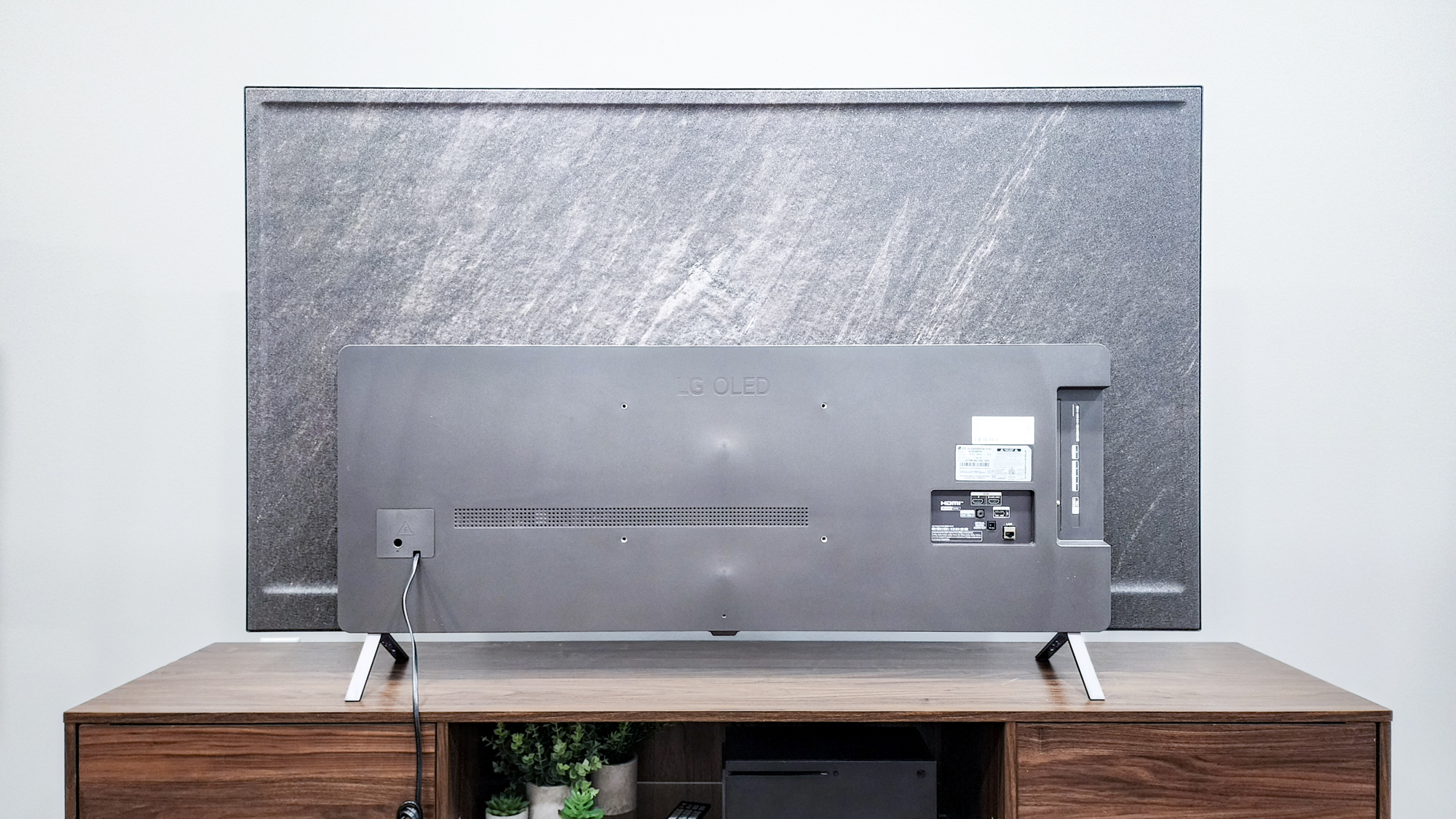 The back of a LG B5 OLED TV
