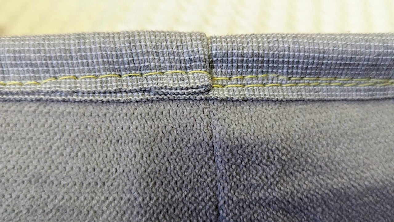 Ecosa Pure mattress side stitching close up