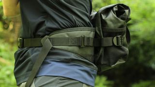 Side on photo of hip pack being worn