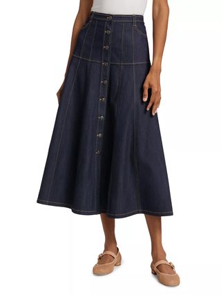 Cinq à Sept, Veena Denim Midi-Skirt