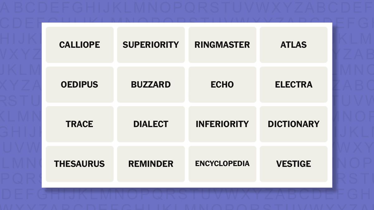 NYT Connections hints for game 980 on a purple background