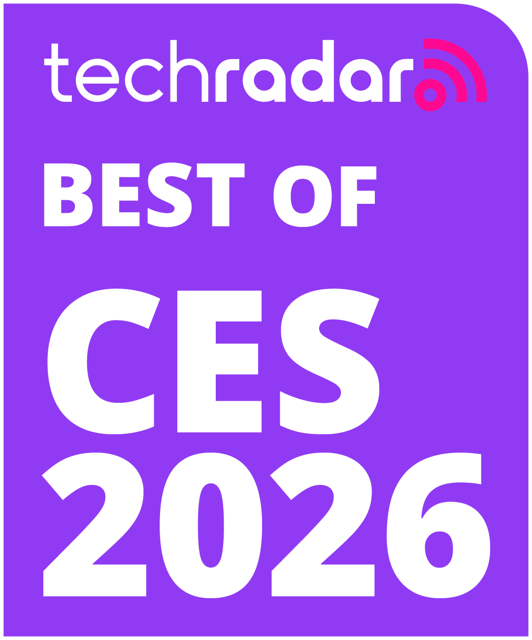 A badge saying 'TechRadar Best of CES 2026'