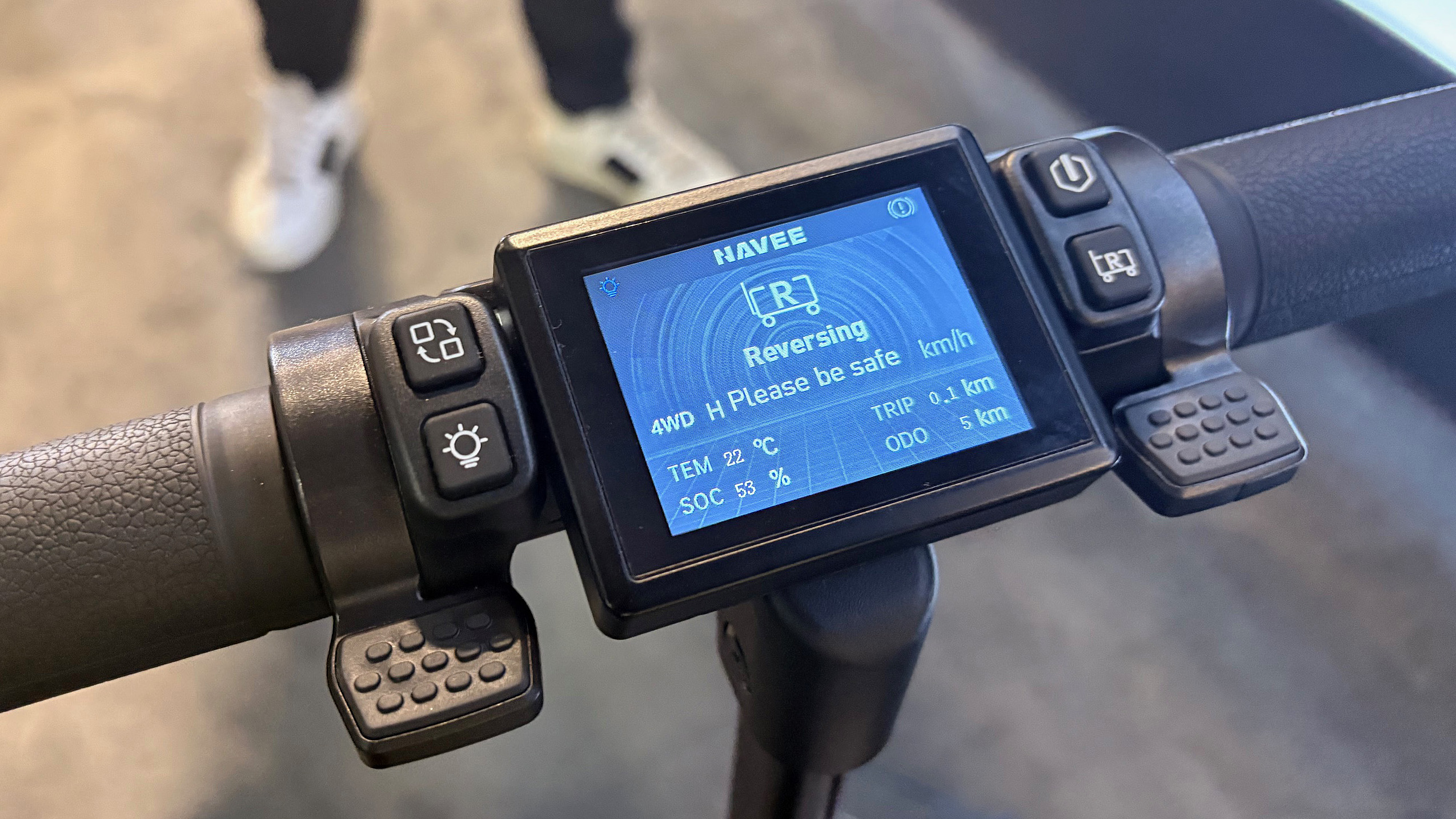 A demo of the Navee E-Wagon 4X electric cart at CES 2026