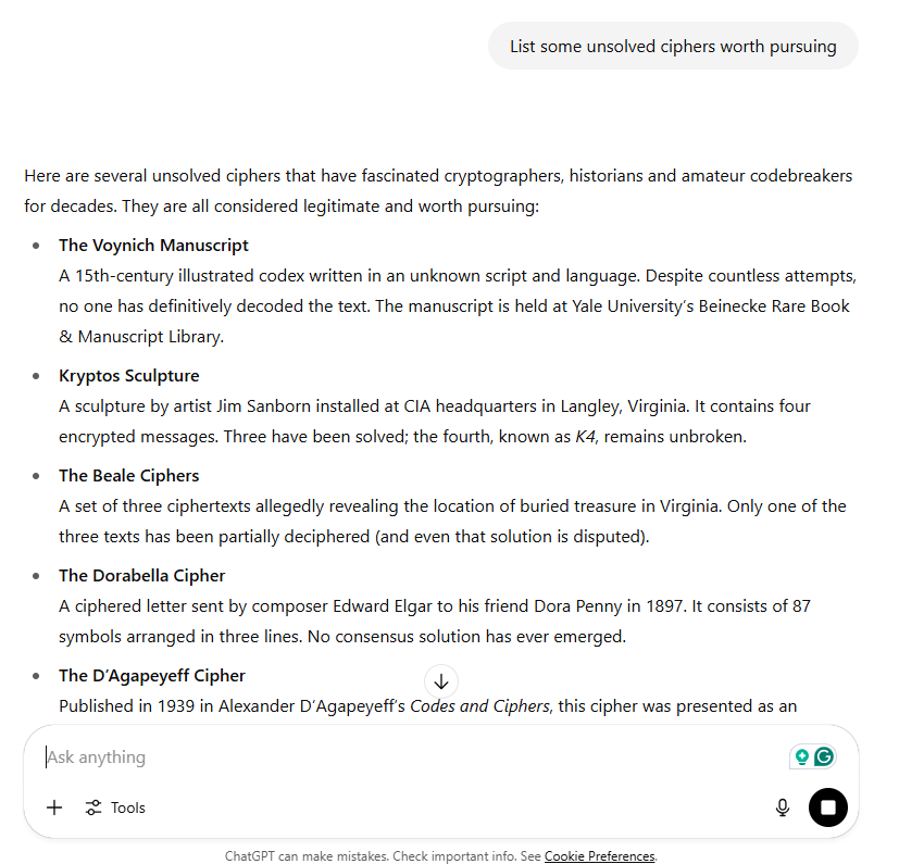 ChatGPT screenshot