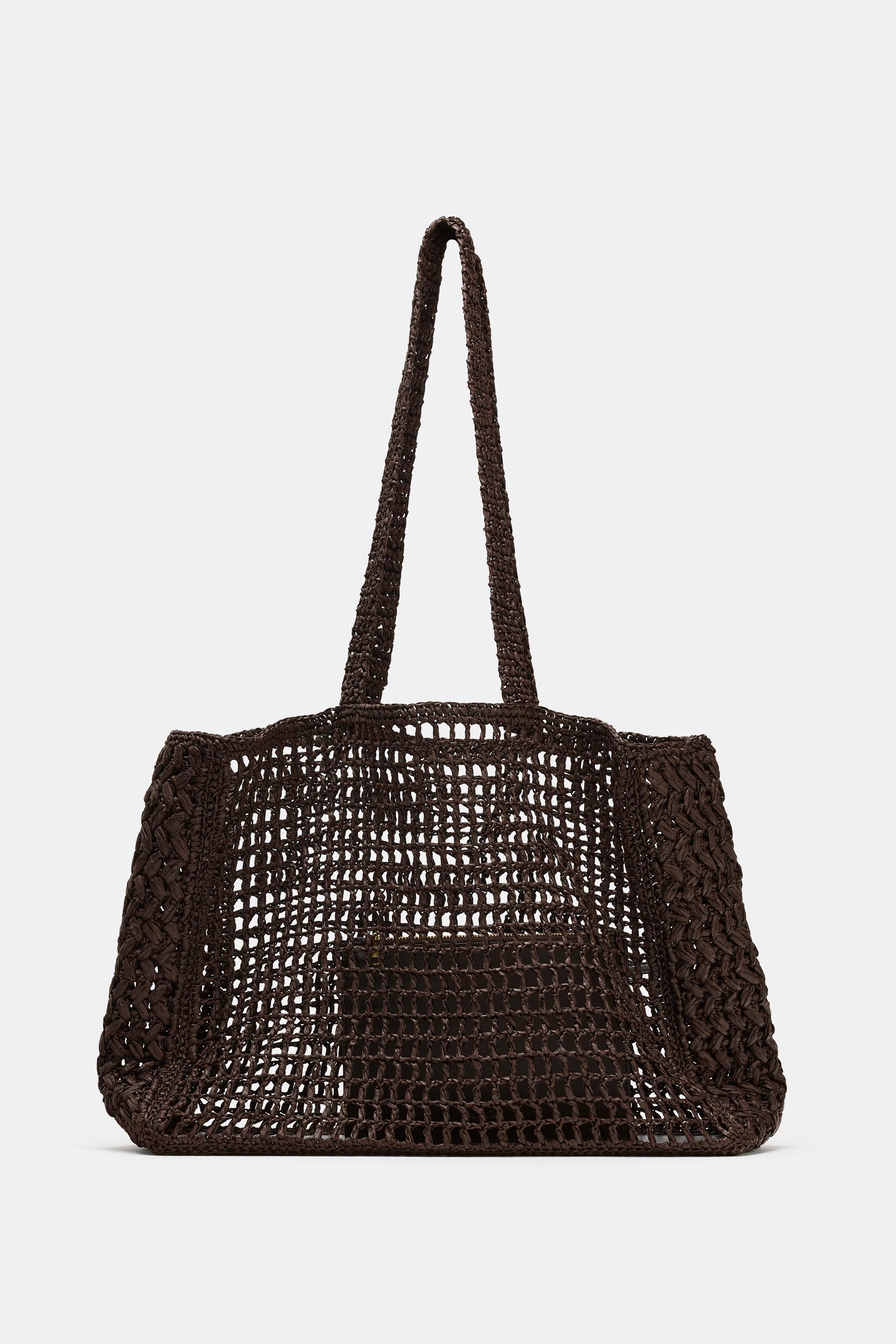 Braided Maxi Shopper - Brown - One Size Only
