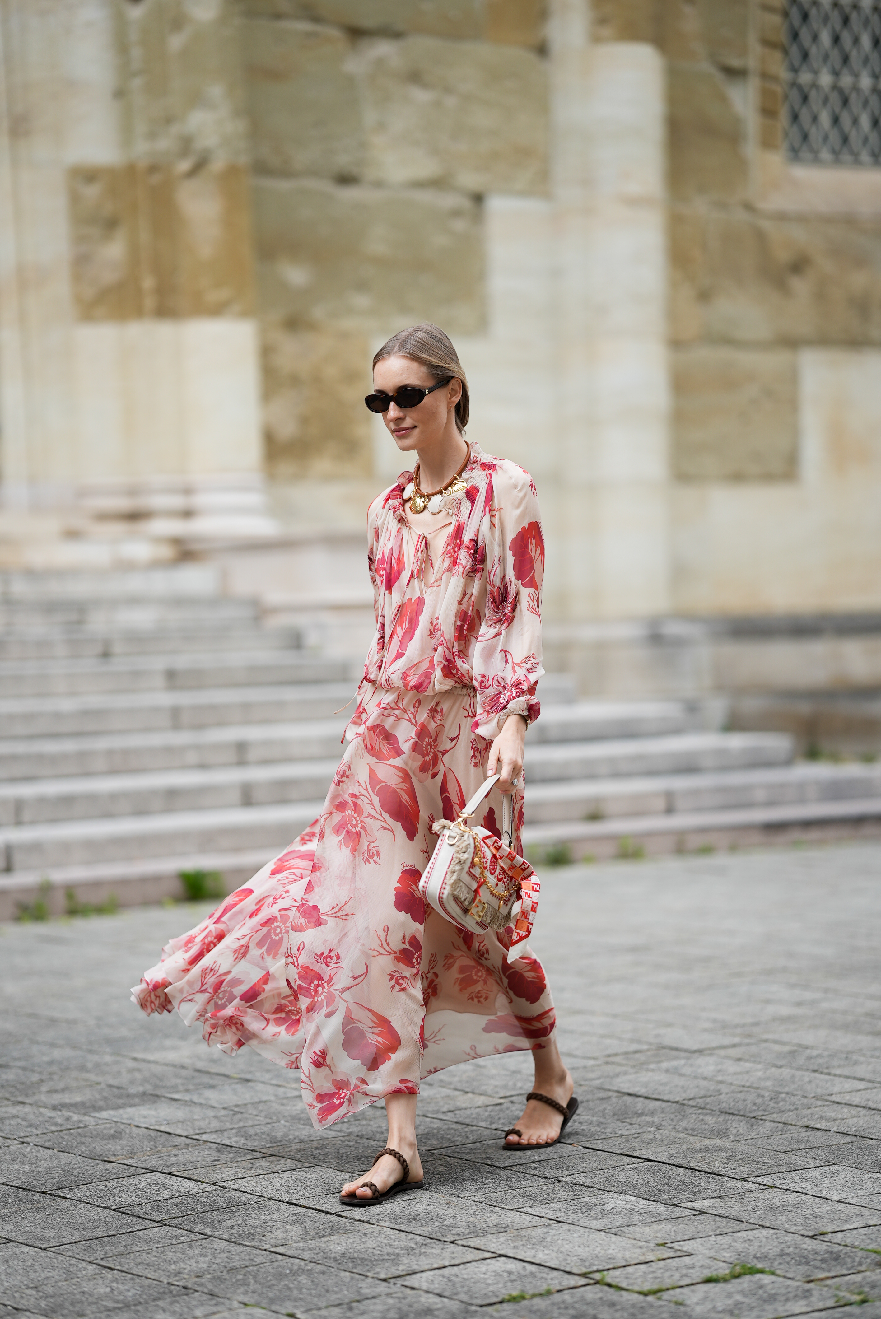 Influencer wearing a breezy dress