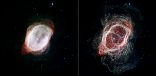 the southern ring nebula images from the james webb spece telescope