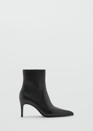 Leather Pointed Ankle Boots - Women | Mango Usa