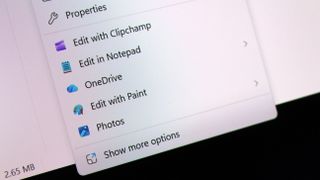 Windows 11 context menu