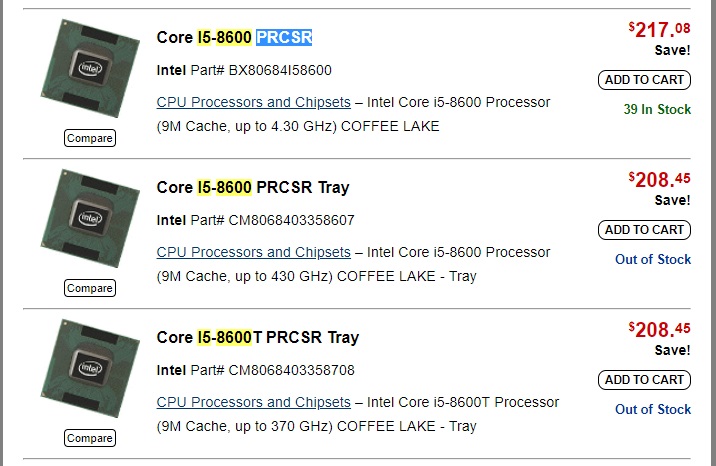 Retailer Leaks Three Upcoming Coffee Lake CPUs | Tom's Hardware