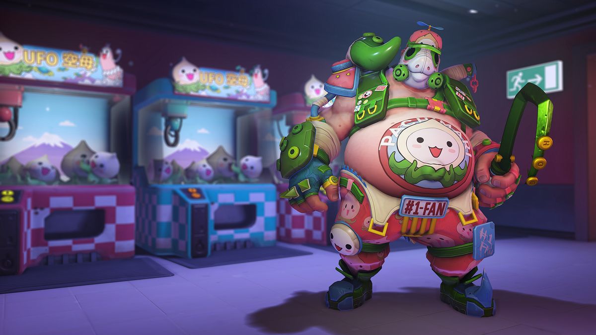 An image of Pachimari Roadhog from Overwatch&#039;s PachiMarchi event