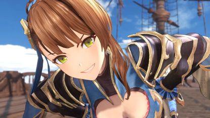 Granblue Fantasy: Relink Endless Ragnarok trailer screenshot of brunette girl close-up 
