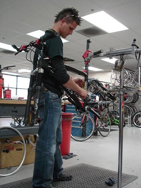 The man behind the machine, team mechanic Benno Welliet.