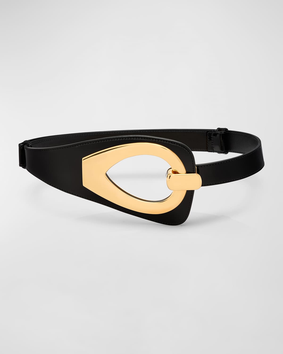 Cut-Out Leather & Brass Belt