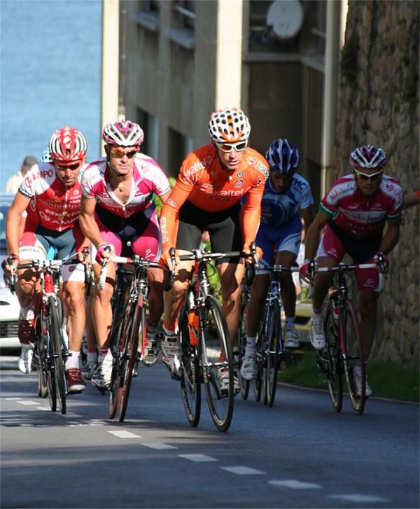 Inaki Isasi leads the breakaway group.