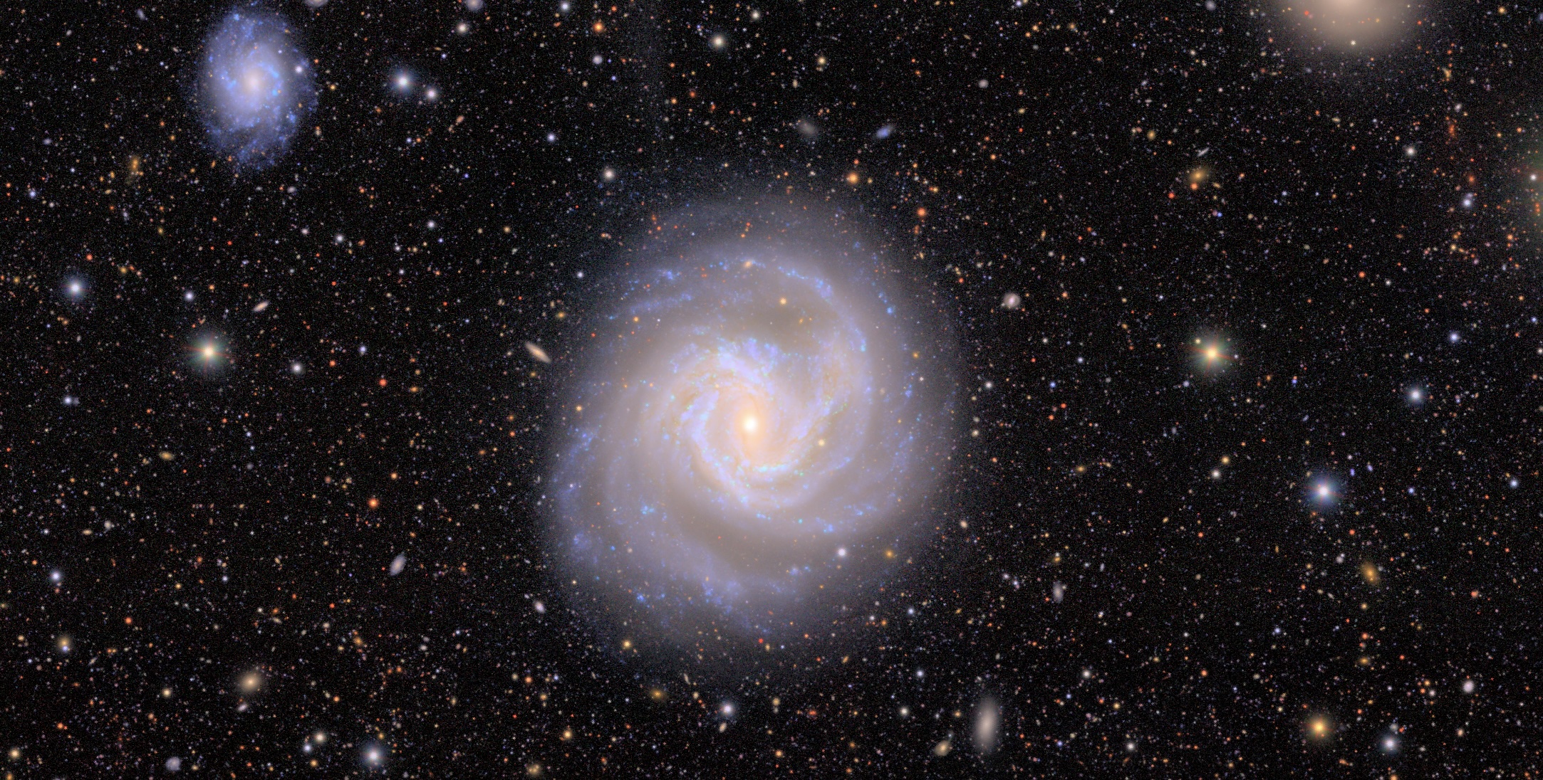 a swirling blue and orange galaxy