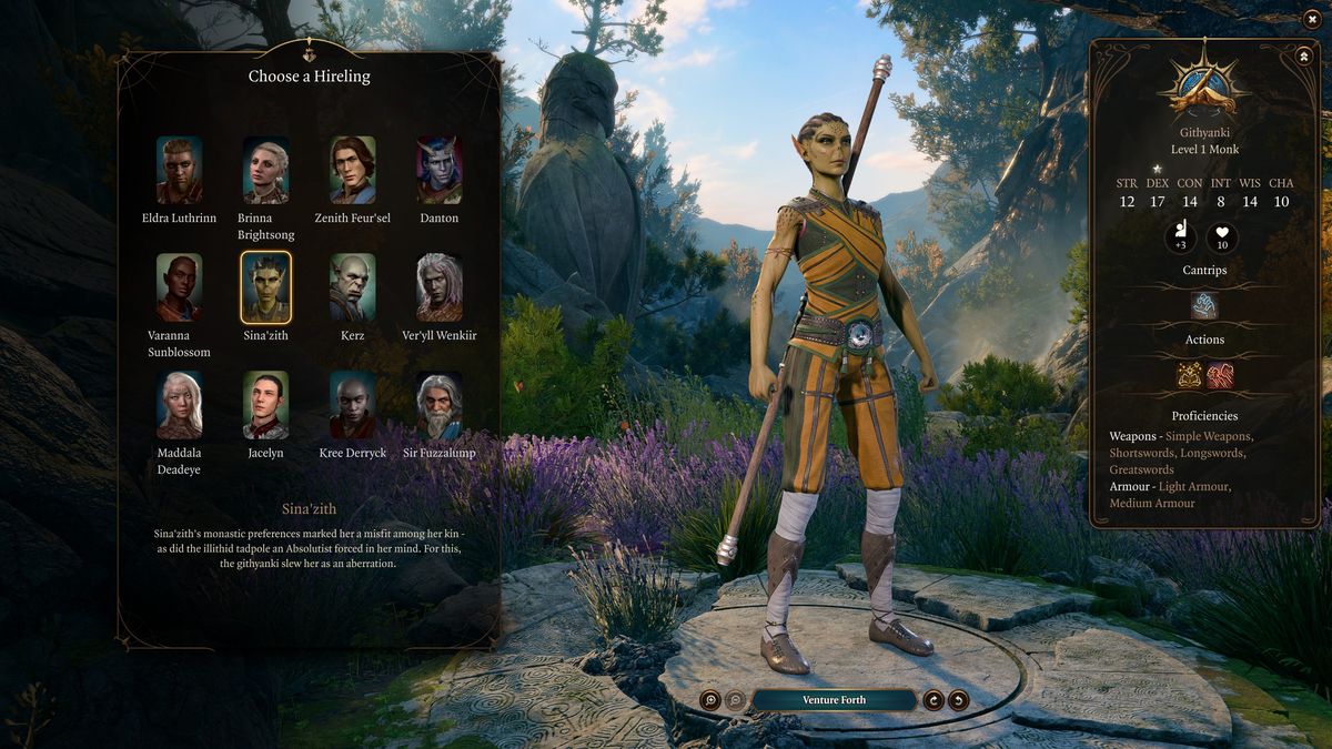 Baldur's Gate 3 hirelings