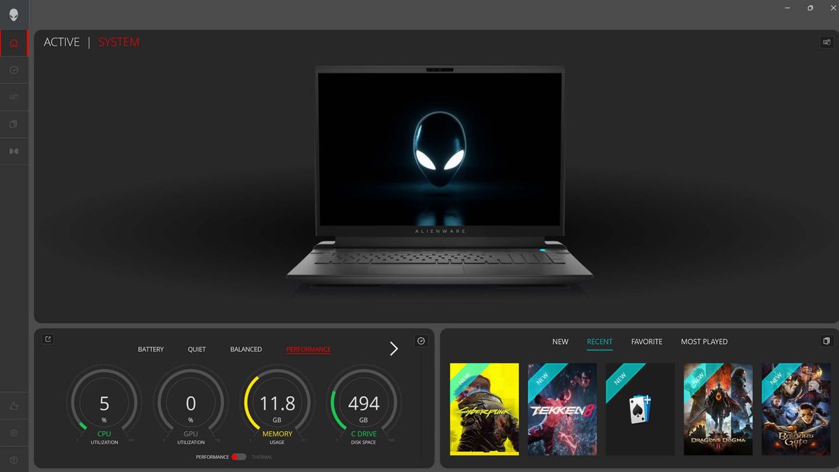 Alienware m18 R2 Command Center System.