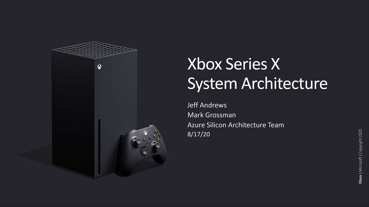 Microsoft Xbox Series X system architecture slides from Hot Chips 2020