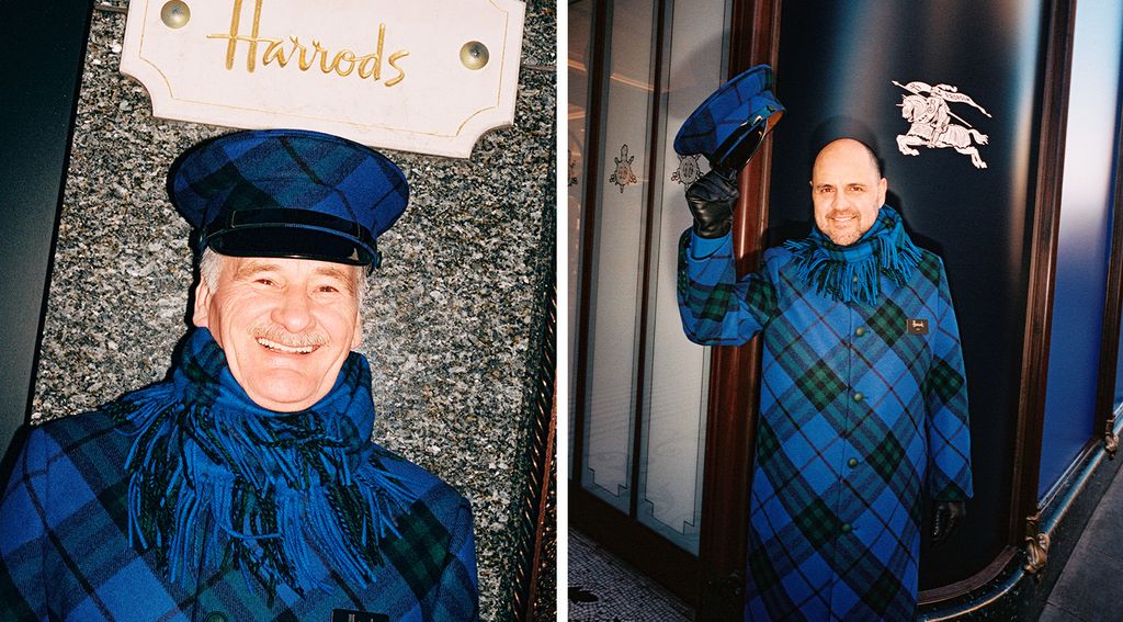 Harrods doormen in Burberry