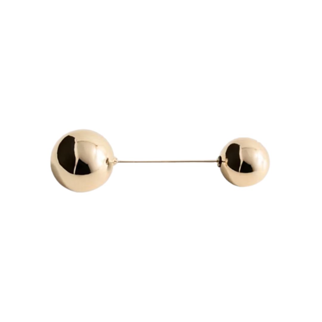 Mango, Metallic bead brooch