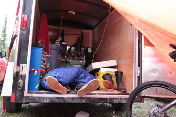 After multiple muddy days, the mechanics are stretched to their limit keeping hundreds of bikes in running order.