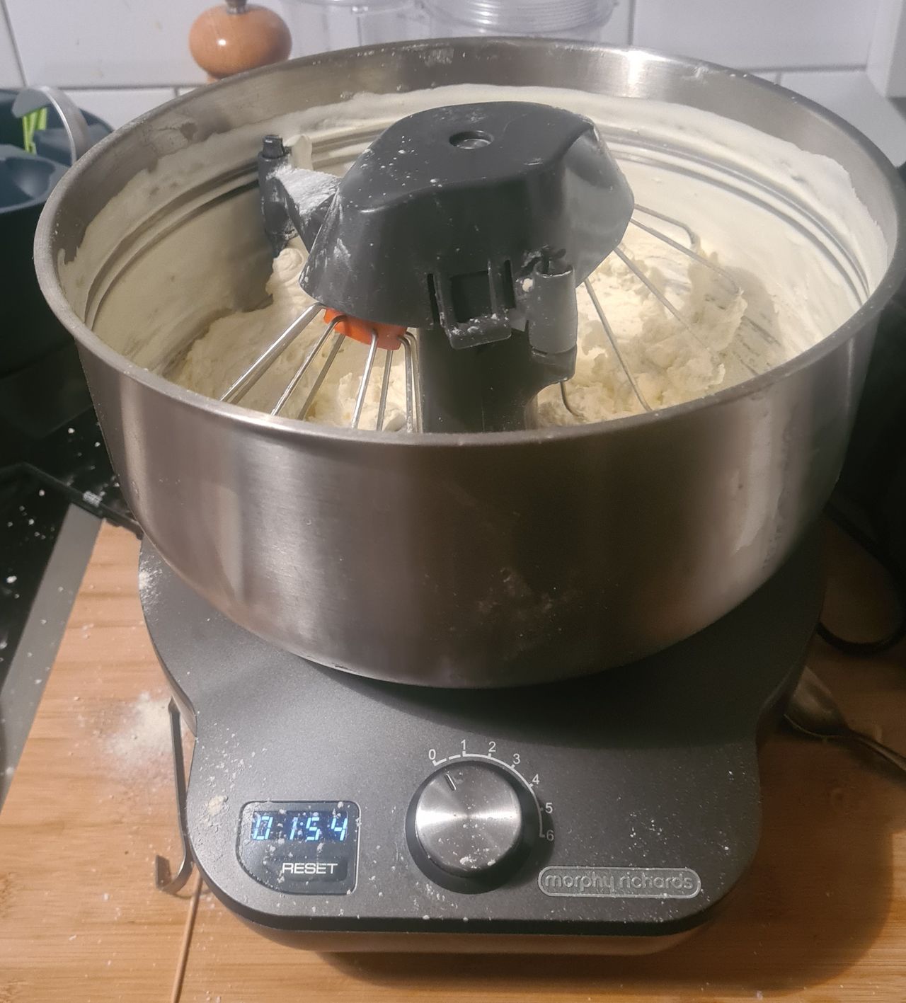 Close up of Morphy Richards MixStar whisking cream