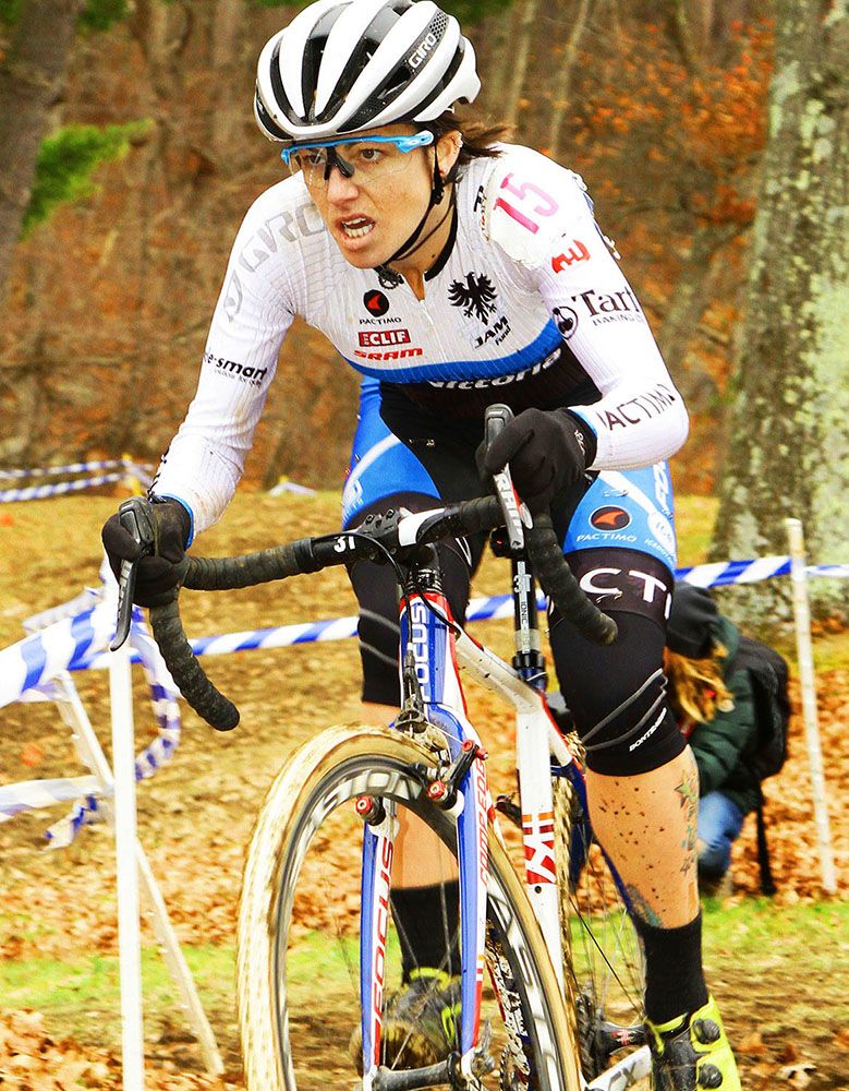 Jena Greaser (Jam Fund/NCC/Vittoria) takes in some oxygen at the little incline.