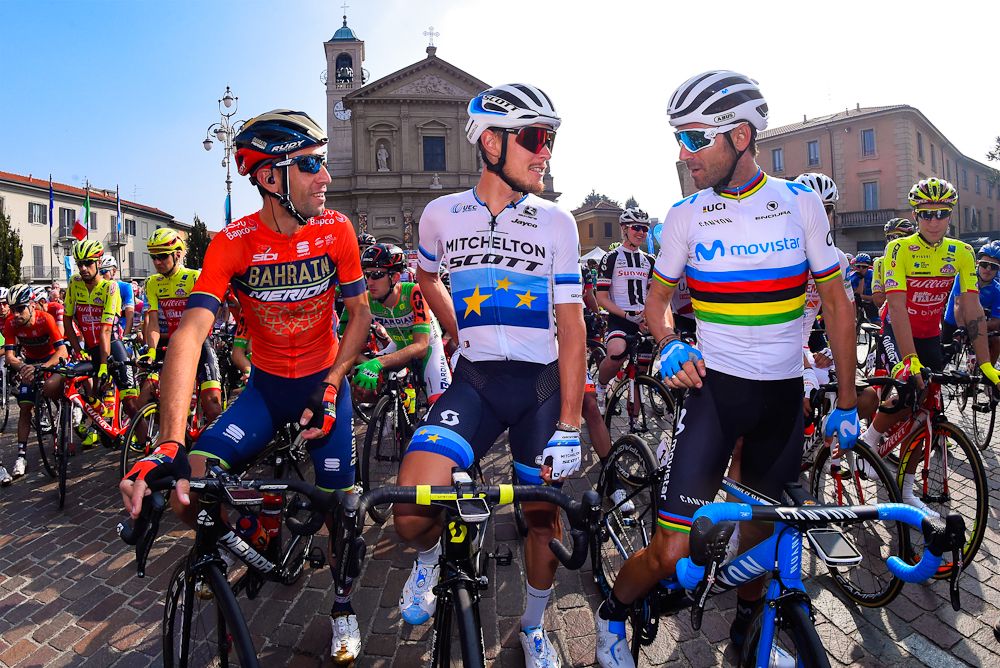 Nibali, Trentin and Valverde at Tre Valli Varesine