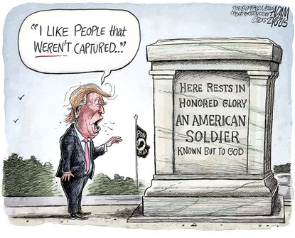 Political cartoon U.S. Donald Trump POWs