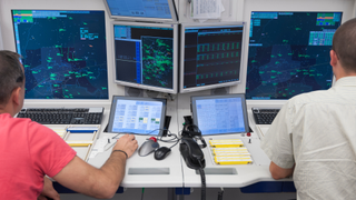 air traffic controllers at work