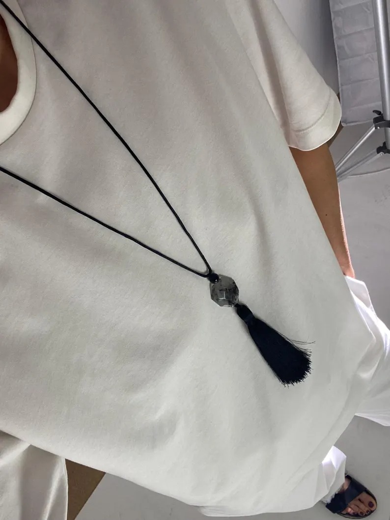 TotoreVintageStudio, Necklace With Gemstone and Tassel