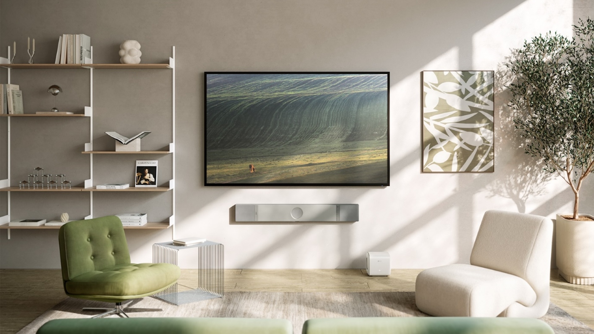 KEF Soundbar in a lounge 