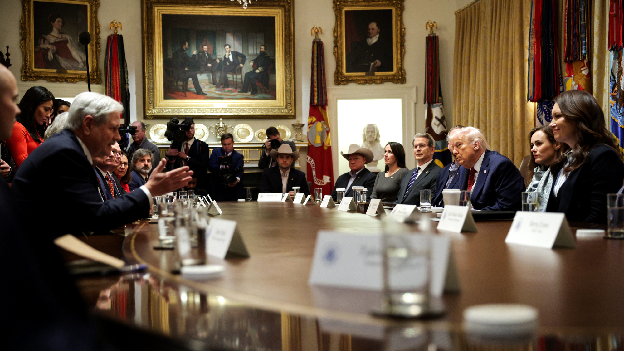 President Donald Trump holds roundtable to announce agricultural bailout