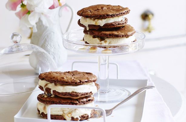 Brownie ice cream sandwiches