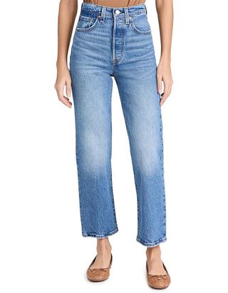 Levi's Women's Premium Ribcage Straight Ankle Jeans, Dance Around, 26