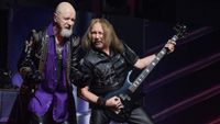 Singer-songwriter Rob Halford (L) and Ian Hill of Judas Priest perform in concert during the 'Firepower' tour at ACL Live on May 29, 2019 in Austin, Texas