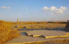 Another image of the ruined ancient city of Akhetaten under sunset at el-Amarna, built by King Tut's dad, Egypt's heretic king Akhenaten. 