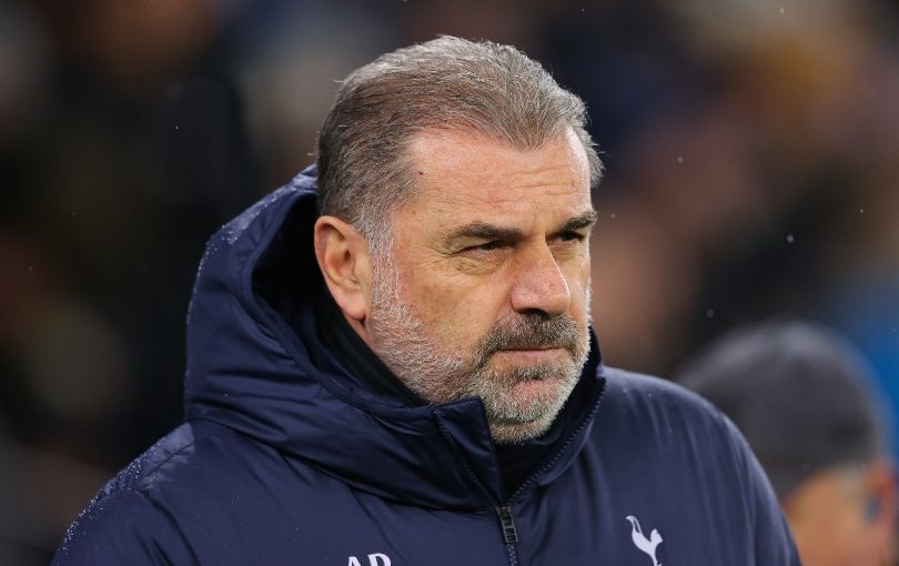 Tottenham Hotspur manager Ange Postecoglou on the touchline against Manchester City.