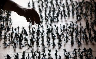 Hundreds of toy soldiers line up to guard 'The Enchanted Palace' exhibition at Kensington Palace.