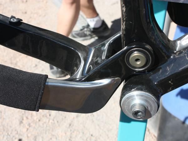 Chain stays are now symmetrical and a bigger stainless steel plate now guards the front of the swingarm against dropped chains and chainsuck.