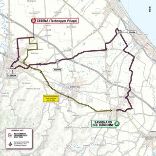 Giro d'Italia stage nine time trial map