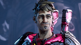 Rafa, a vault hunter in Borderlands 4, half-smiles.