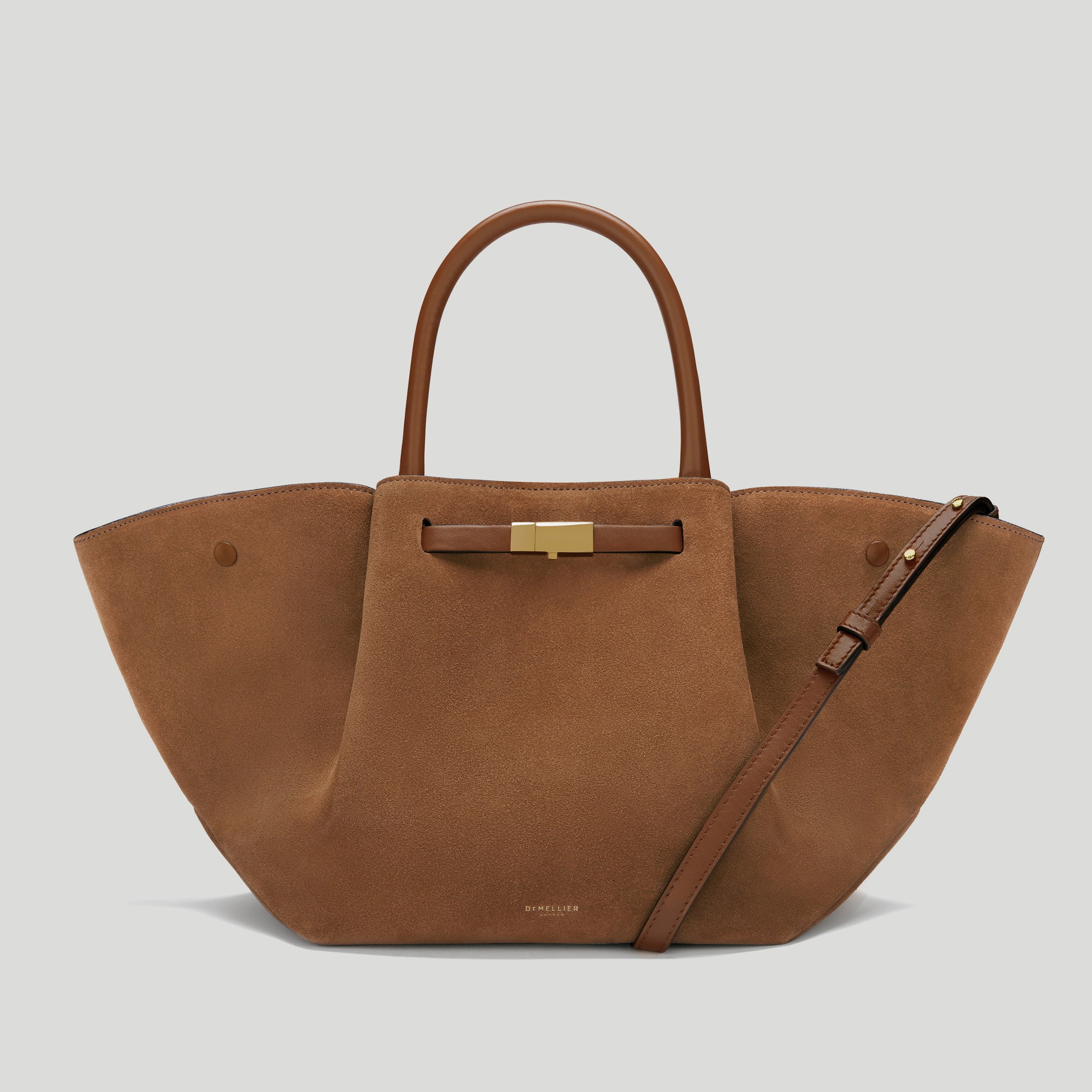 The Midi New York | Deep Tan Suede &amp;amp; Tan Smooth | Demellier